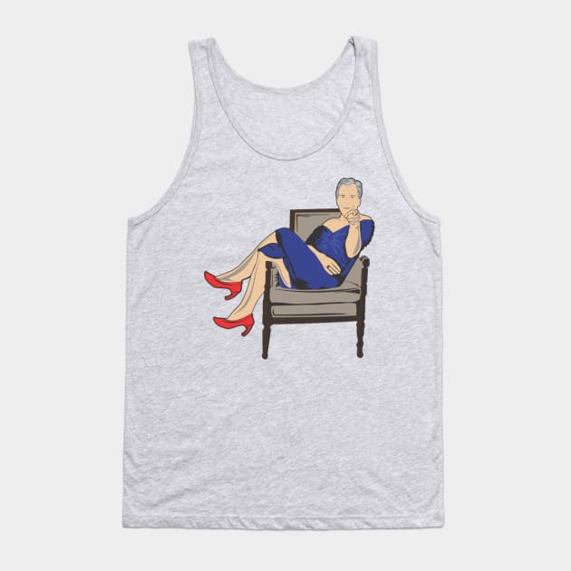 Jeffrey Epstein in blue dress Tank Top by CabalCollection